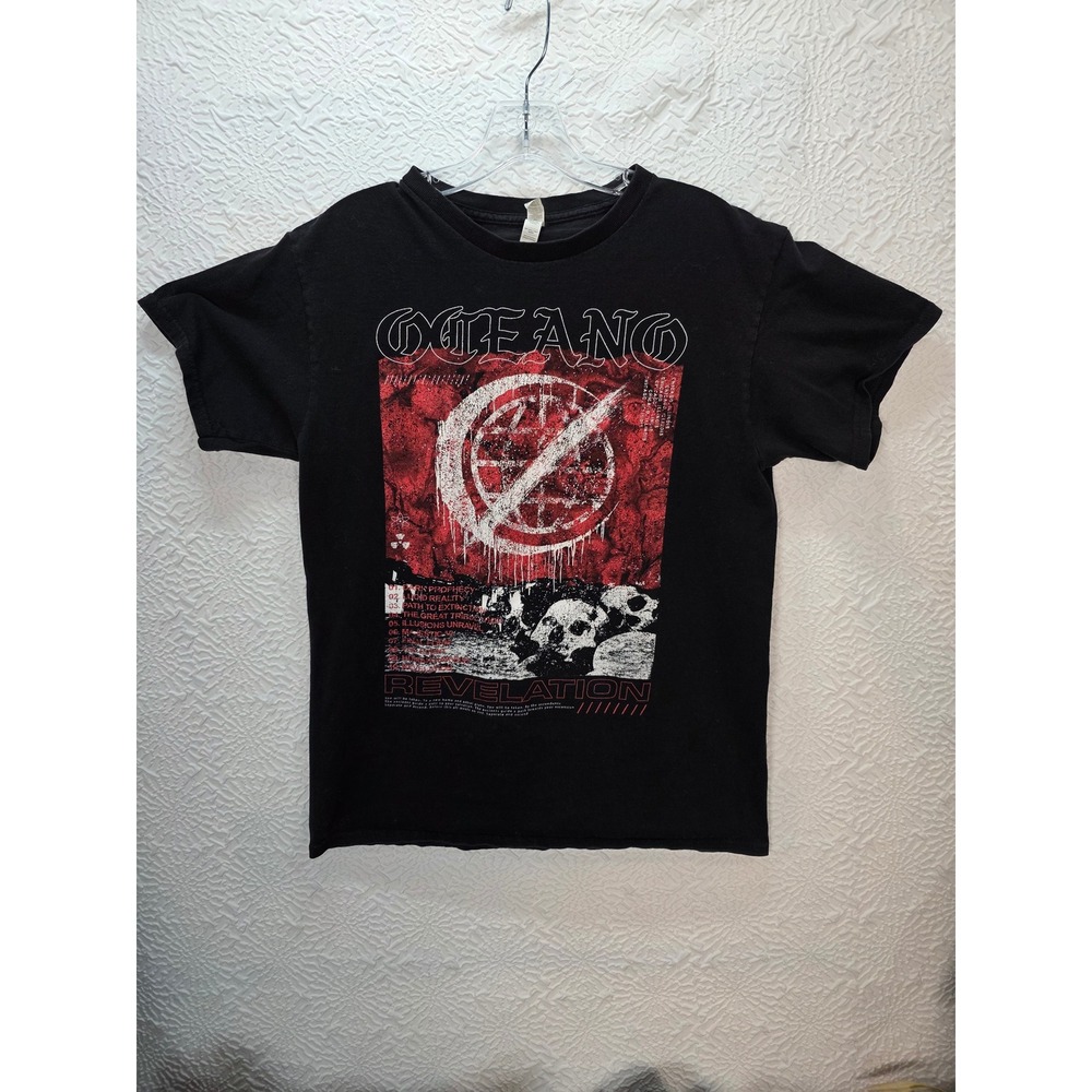 Oceano Revelation Deathcore Band Tee Shirt Mens Medium Black Good Heavyweight